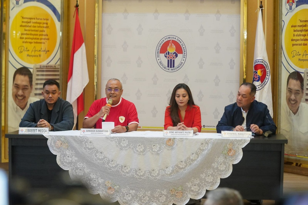 Kemenpora meluruskan kabar perihal isu adanya larangan nonton bareng semifinal Piala Asia U-23 2024 / Kemenpora.