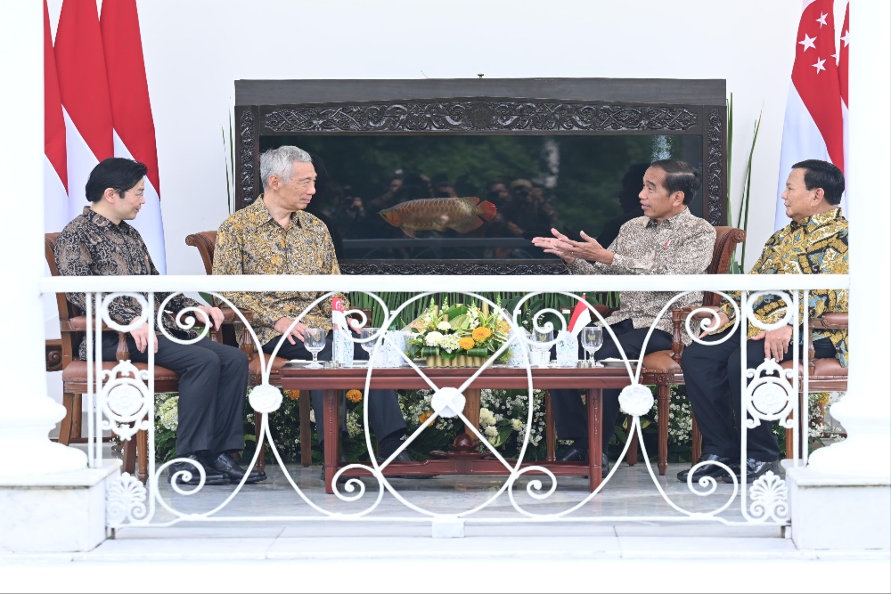  Momen Jokowi dan Prabowo Bertemu PM Singapura Lee Hsien Loong
