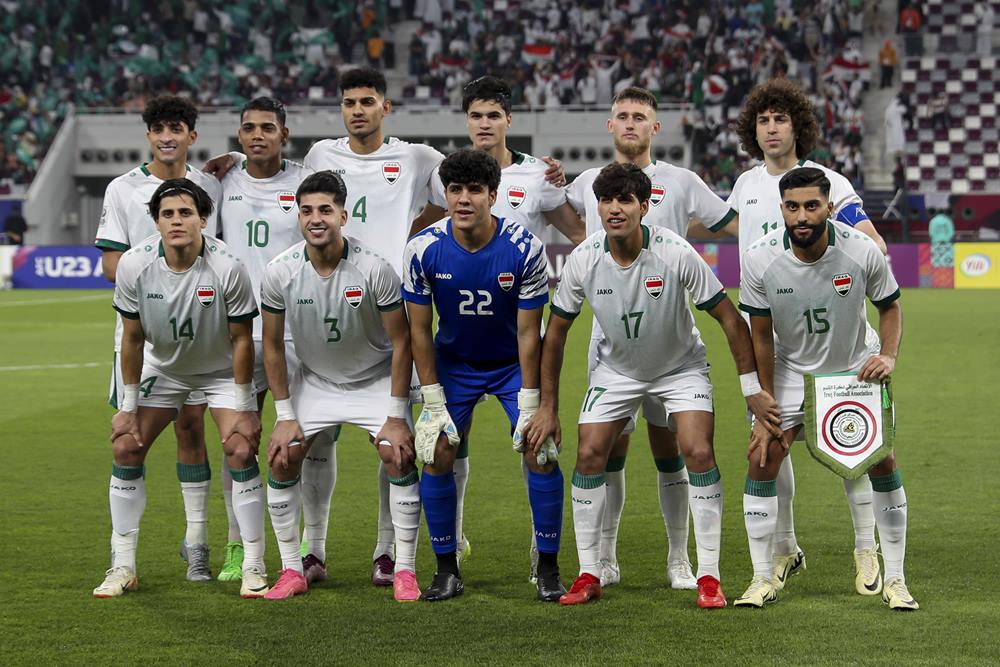 Timnas Irak U23 bertanding melawan timnas Indonesia U23 dalam perebutan juara tiga Piala Asia U23. Hasil Indonesia vs Irak U23, 2 Mei: Skor Masih Imbang Hingga Menit 60/Reuters
