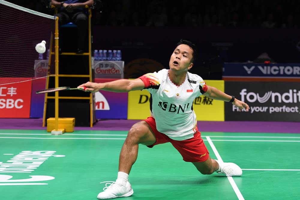 Tungga putra Anthony Sinisuka Ginting bertanding melawan pemain Chinese Taipei/Taiwa di babak semifinal Piala Thomas 2024, Sabtu (4/5/2024). Sedang Berlangsung, Link Live Streaming Indonesia vs Chinese Taipei, Semifinal Piala Thomas 2024/Reuters