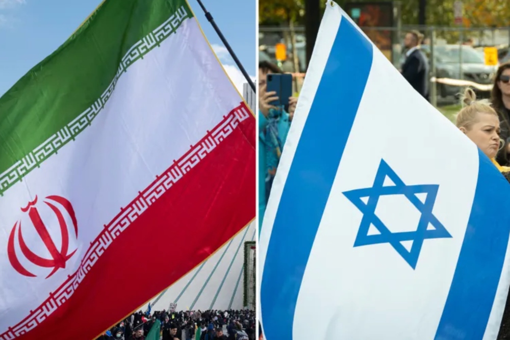 Bendera Iran vs Bendera Israel. Dok Aljazeera