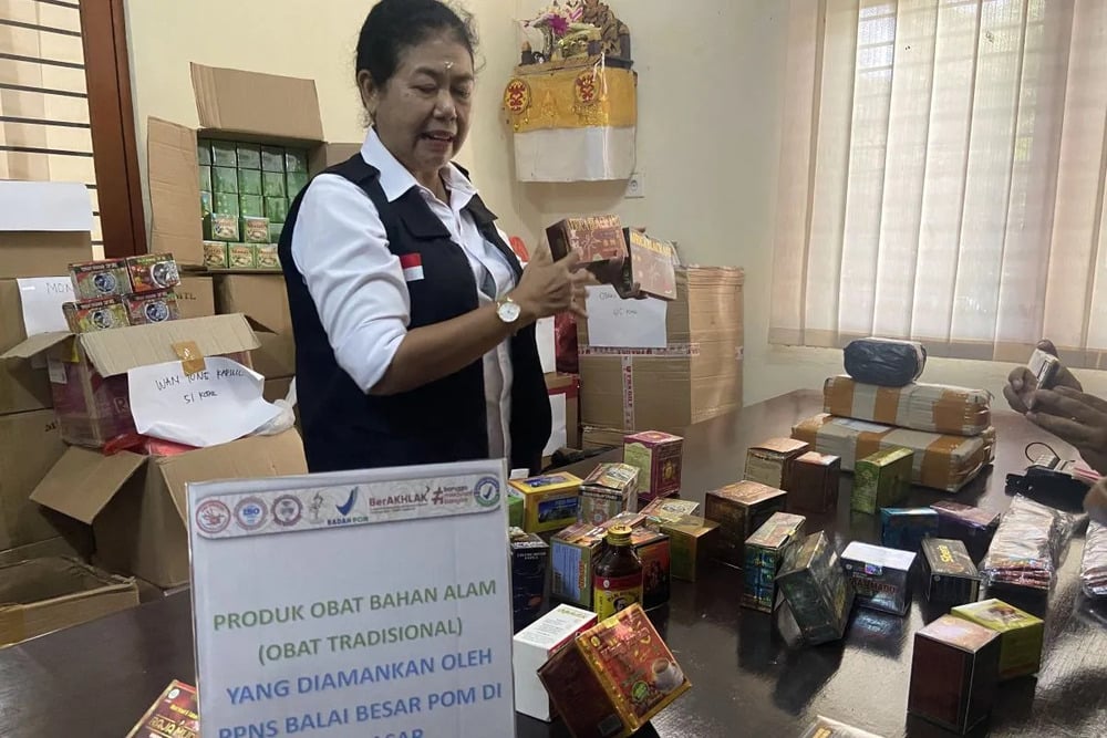  Obat Kuat 3.799 Kotak Disita di Denpasar