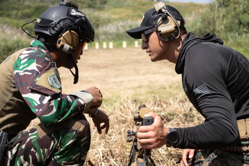  Korps Marinir Indonesia dan AS Gelar Latihan Pengintaian Bersama
