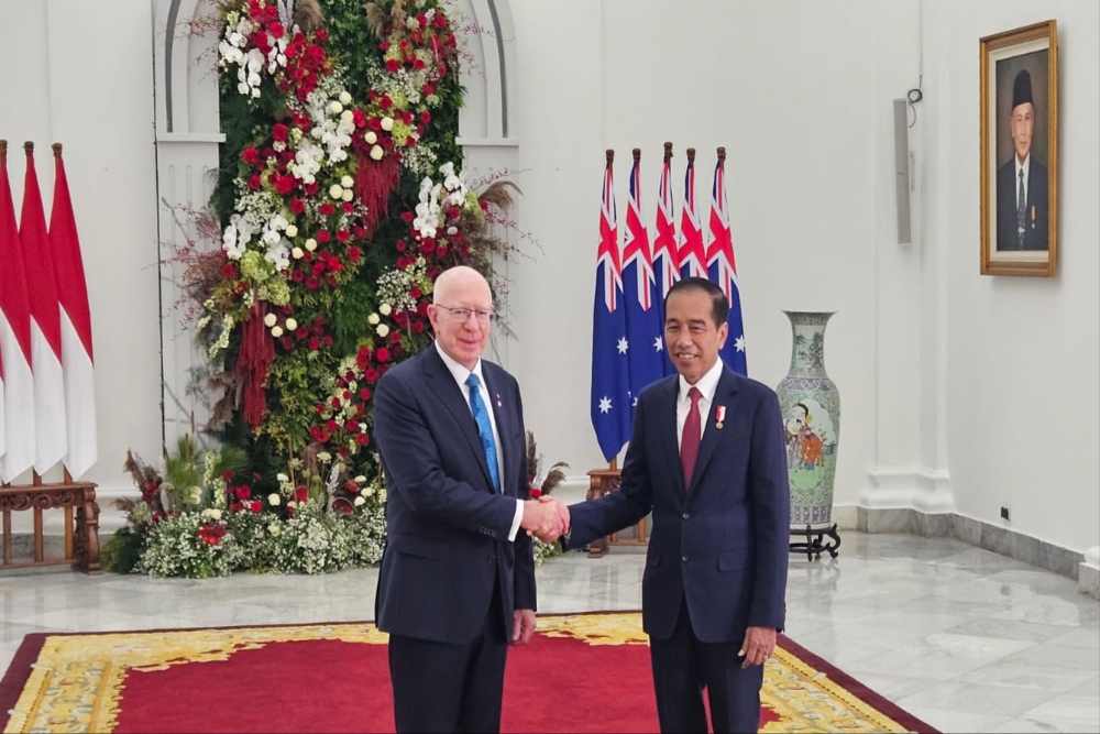  Jokowi Terima Kunjungan Gubernur Jenderal Australia David Hurley di Istana Bogor