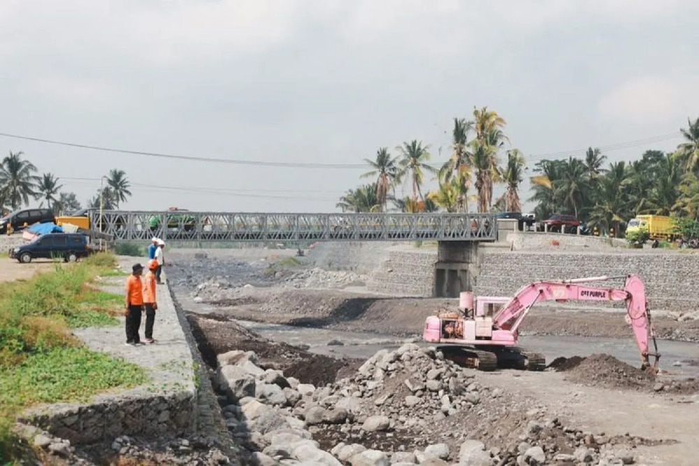  Jembatan Bailey di Jalur Lahar Semeru Tuntas Diperbaiki