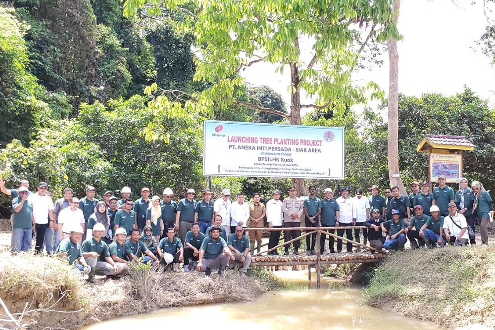 Launching Tree Planting Project di area konservasi dan keanekaragaman hayati Aneka Persada estate Desa Tualang Timur, Kabupaten Siak.