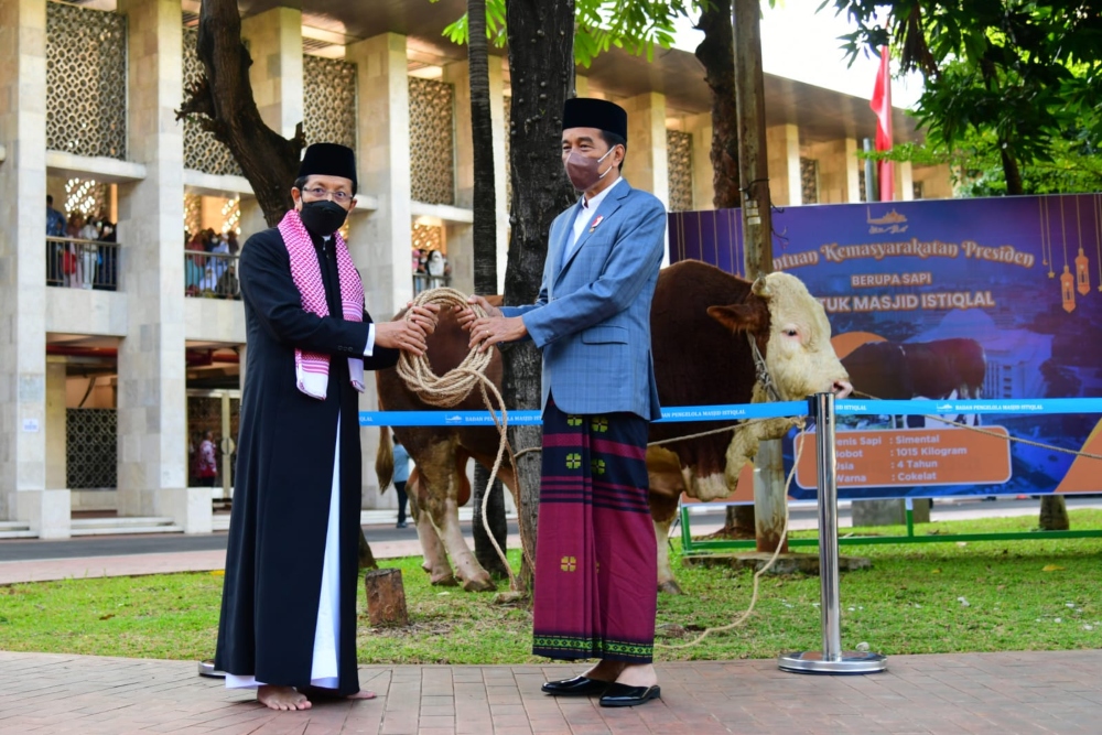  Iduladha 2024, Sapi Kurban dari Presiden Jokowi Disembelih di Masjid Raya Sumatra Barat