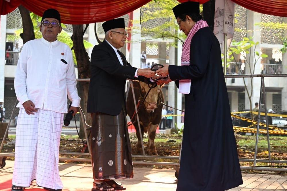  Wapres Maruf Senang Banyak Nonmuslim Berkurban di Masjid Istiqlal