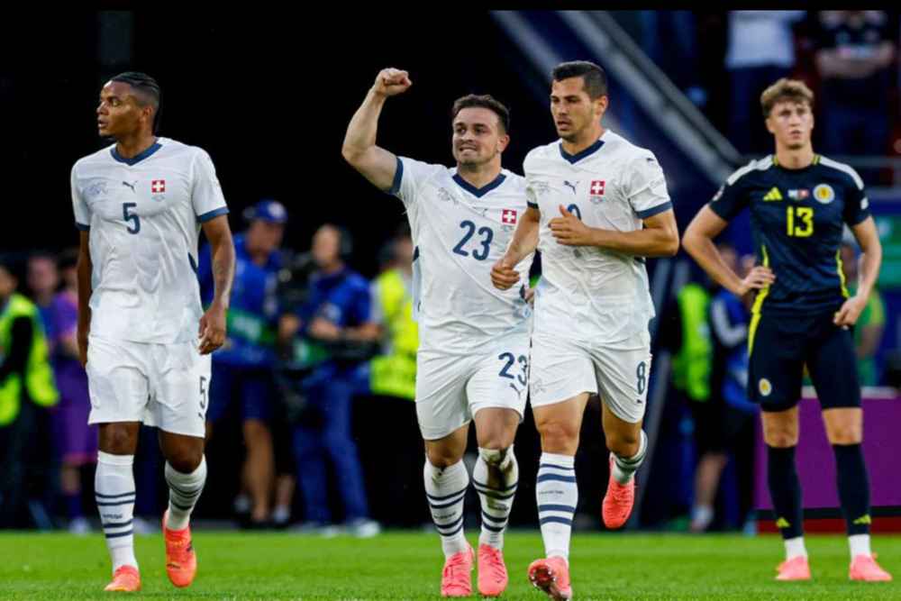 Hasil Euro 2024 Skotlandia vs Swiss: Imbang 1-1, Swiss Gagal Susul Jerman ke Babak 16 Besar