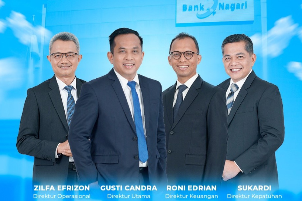 Direksi Bank Nagari periode 2024-2028 hasil RUPS pada Selasa 25 Juni 2024. /Bank Nagari