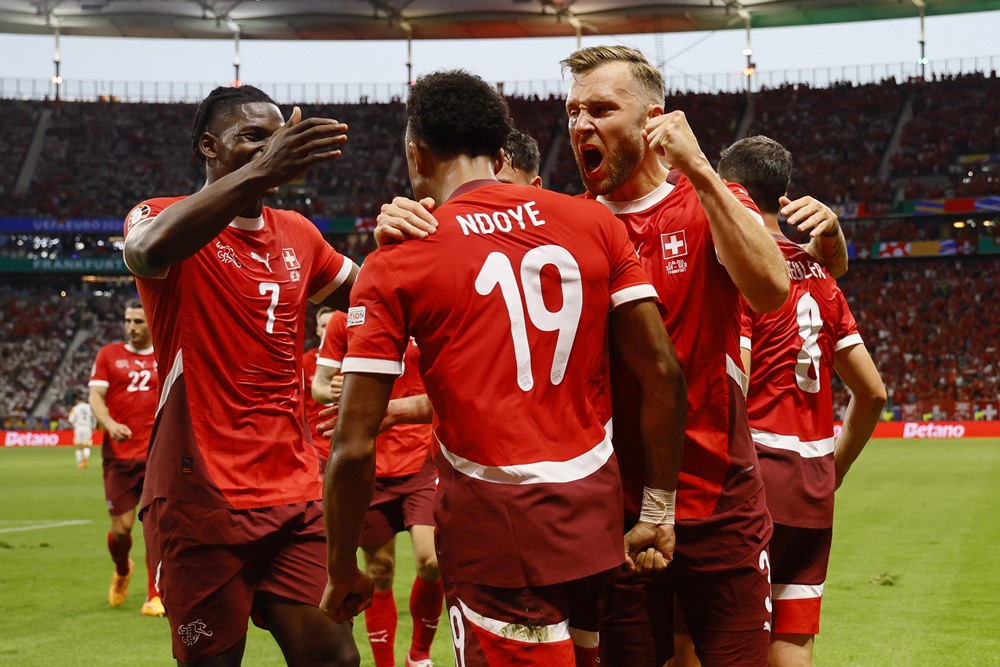 Timnas Swiss di Euro 2024/Reuters
