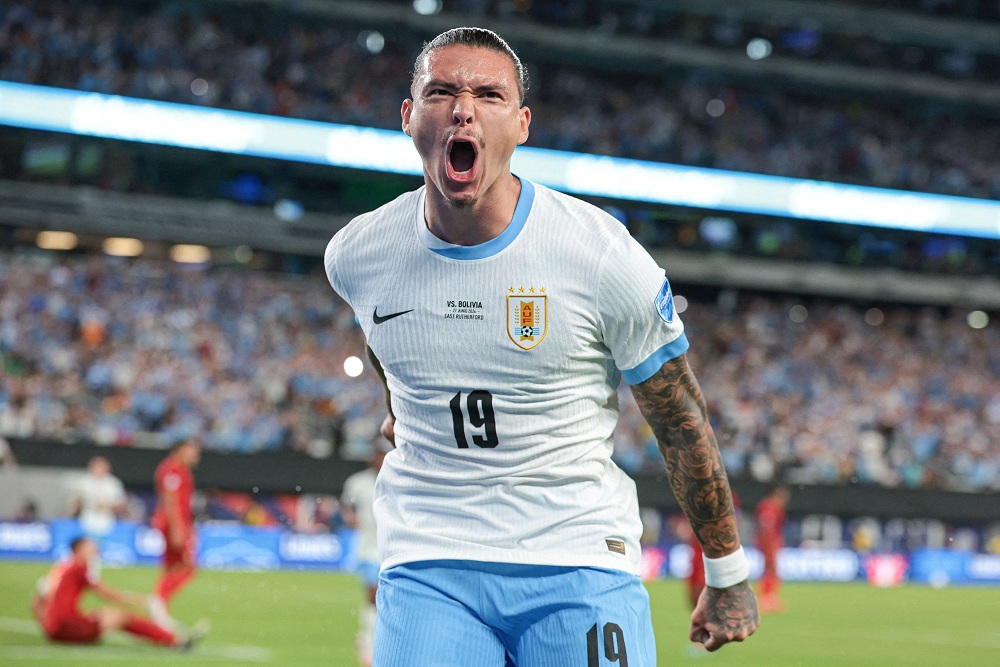 Penyerang Timnas Uruguay, Darwin Nunez / Reuters-Vincent Carchietta