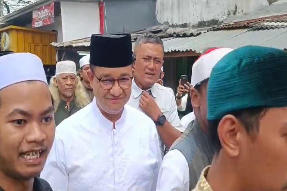 Mantan Gubernur DKI Jakarta Anies Baswedan diminta menjadi saksi pernikahan putri ke-7 Rizieq Shihab / Bisnis-Akbar Evandio.