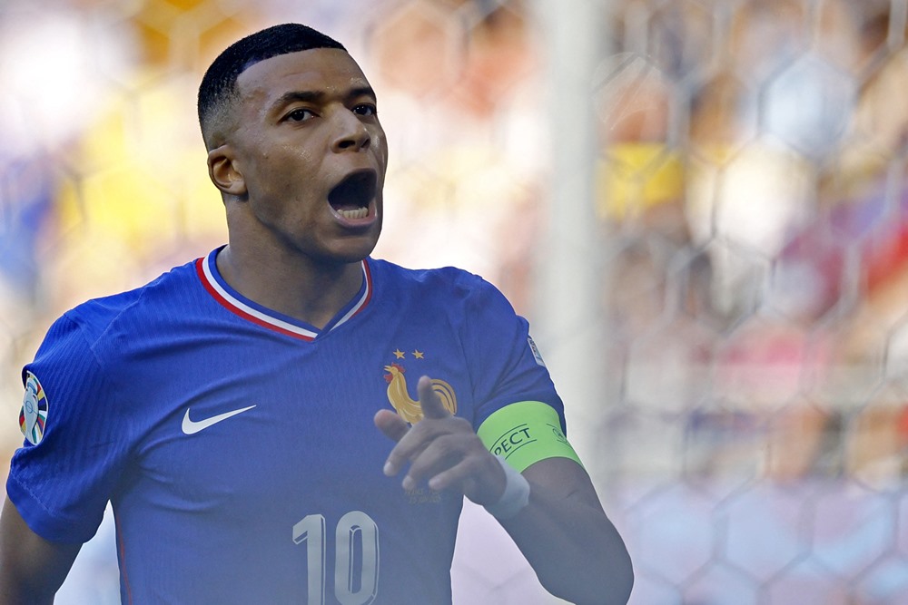 Striker Prancis, Kylian Mbappe di Euro 2024/Reuters