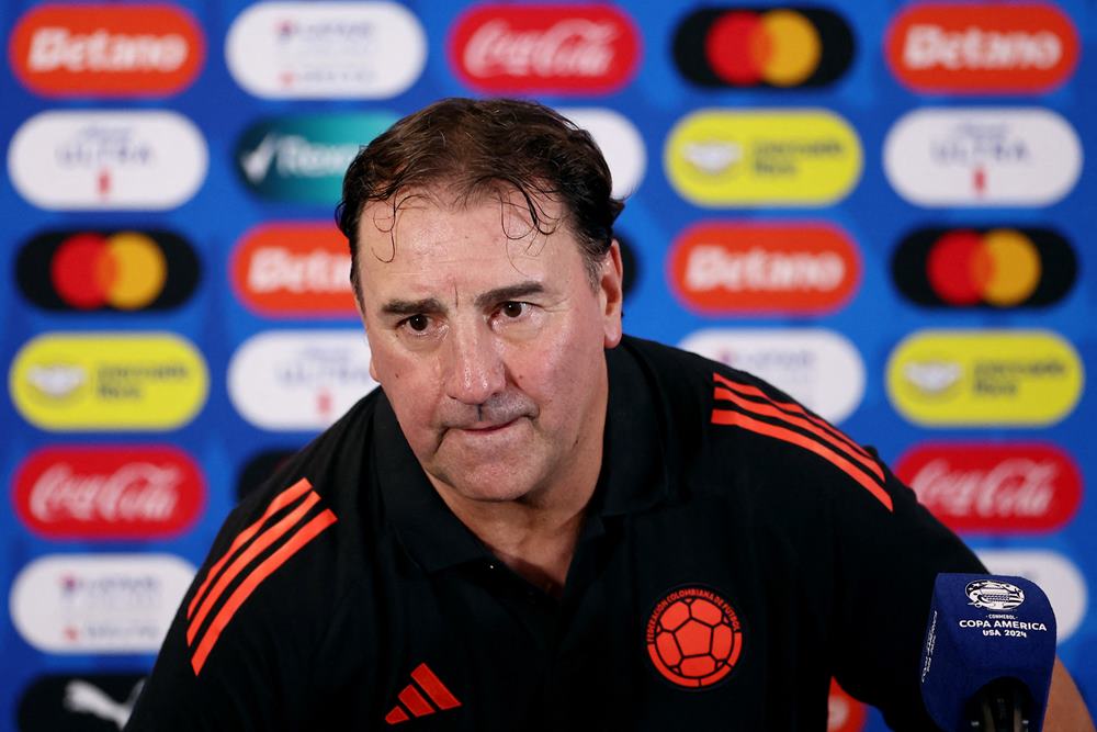 Pelatih Kolombia, Nestor Lorenzo. Prediksi Skor Argentina vs Kolombia, Final Copa America 2024, 15 Juli./REUTERS/Agustin Marcarian