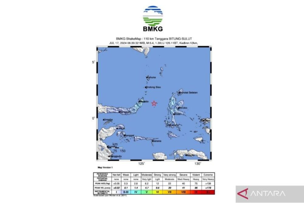  Gempa Dangkal Ternate Dipicu Deformasi Batuan