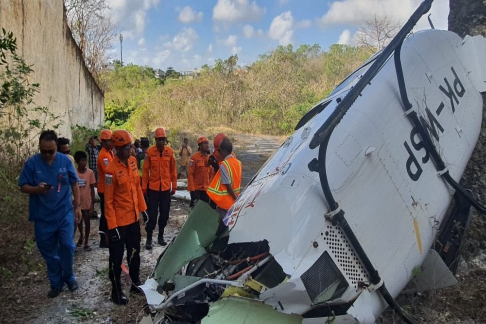  Helikopter Terjatuh di Bali, 5 Orang Penumpang Selamat