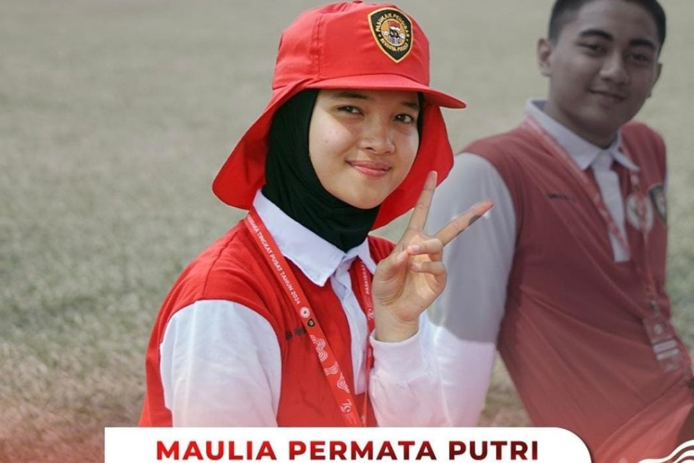 Maulia Permata Putri yang merupakan anggota Tim Paskibraka Nasional 2024. dok Pemprov Sumbar