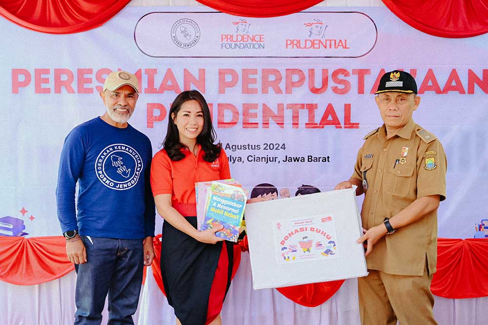  Prudential Indonesia Gandeng Posko Jenggala Resmikan Perpustakaan di Desa Sukamulya, Cianjur, Jawa Barat