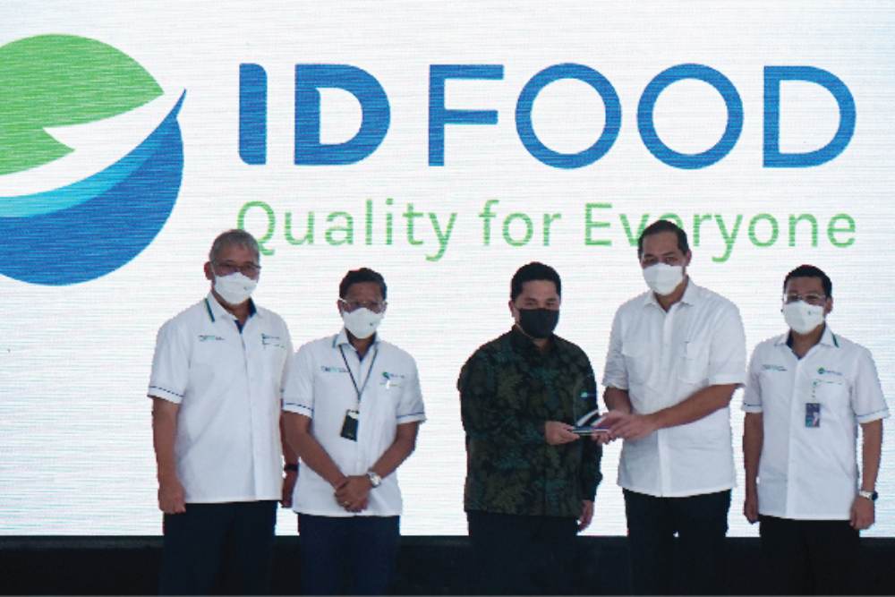 Peluncuran logo dan nama baru PT Rajawali Nusantara Indonesia (Persero) atau ID FOOD. / dok. ID FOOD