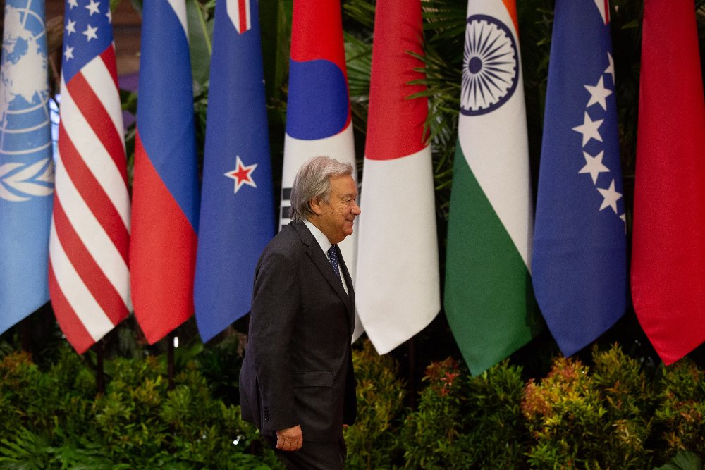 Sekjen PBB Antonio Guterres menghadiri KTT ke-43 ASEAN 2023 di Jakarta Convention Center, Rabu (6/9/2023). Media Center KTT Asean 2023.