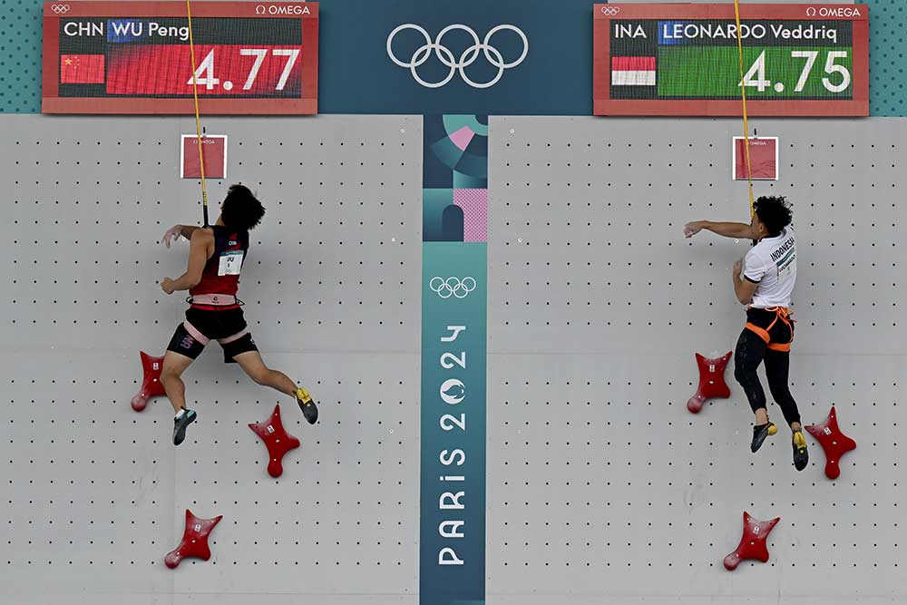  Veddriq Leonardo Raih medali emas Perdana Untuk Indonesia di Olimpiade Paris