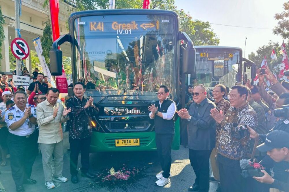  Bus Trans Jatim Rute Bunder Gresik ke Paciran Lamongan Beroperasi