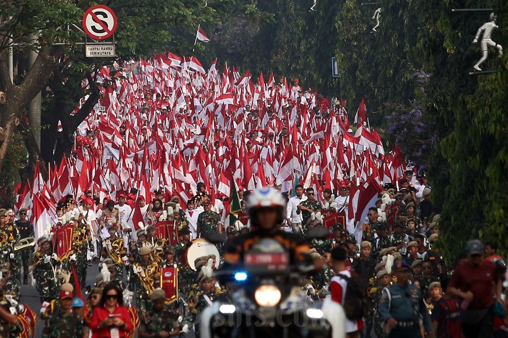  Kemeriahan Kirab Bendera Merah Putih di Kabupaten Bogor