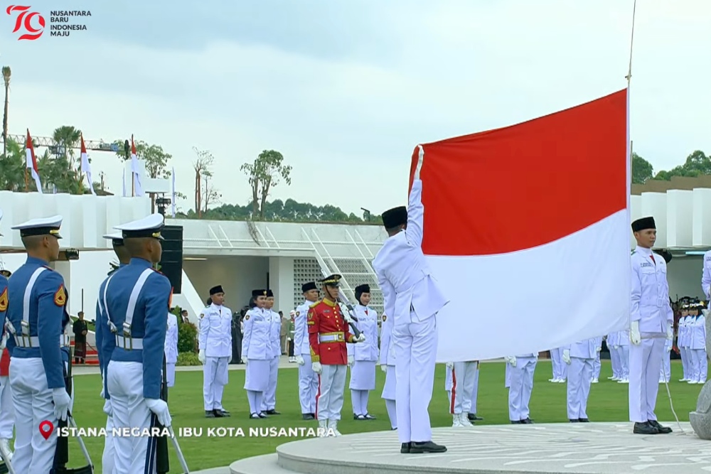  Momen Bersejarah, Sang Merah Putih Berkibar di IKN untuk Pertama Kali