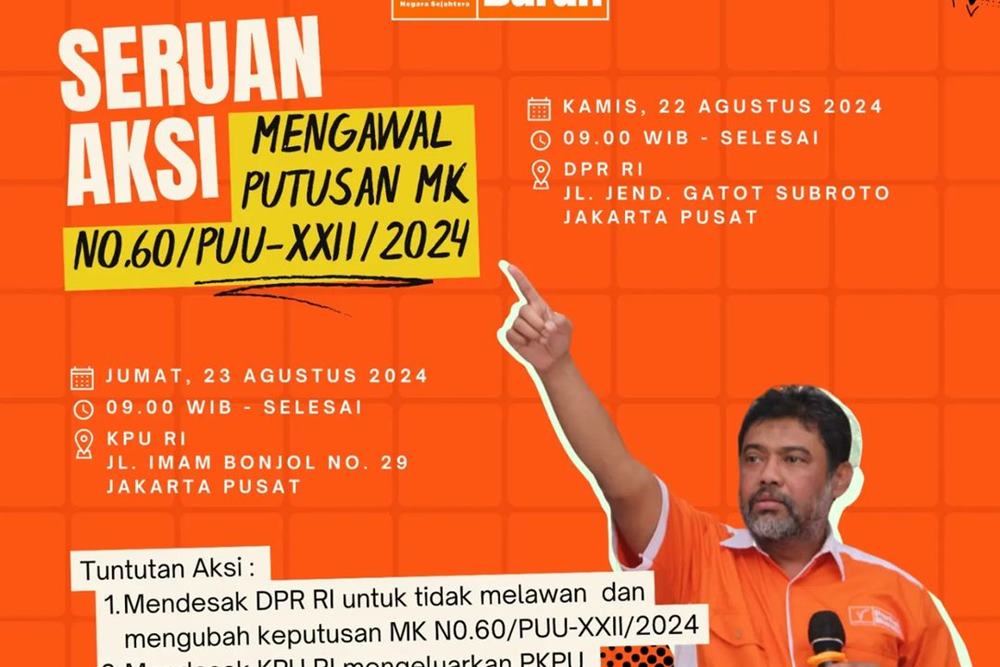  Jadwal Aksi Partai Buruh pada 22-23 Agustus di DPR dan KPU RI