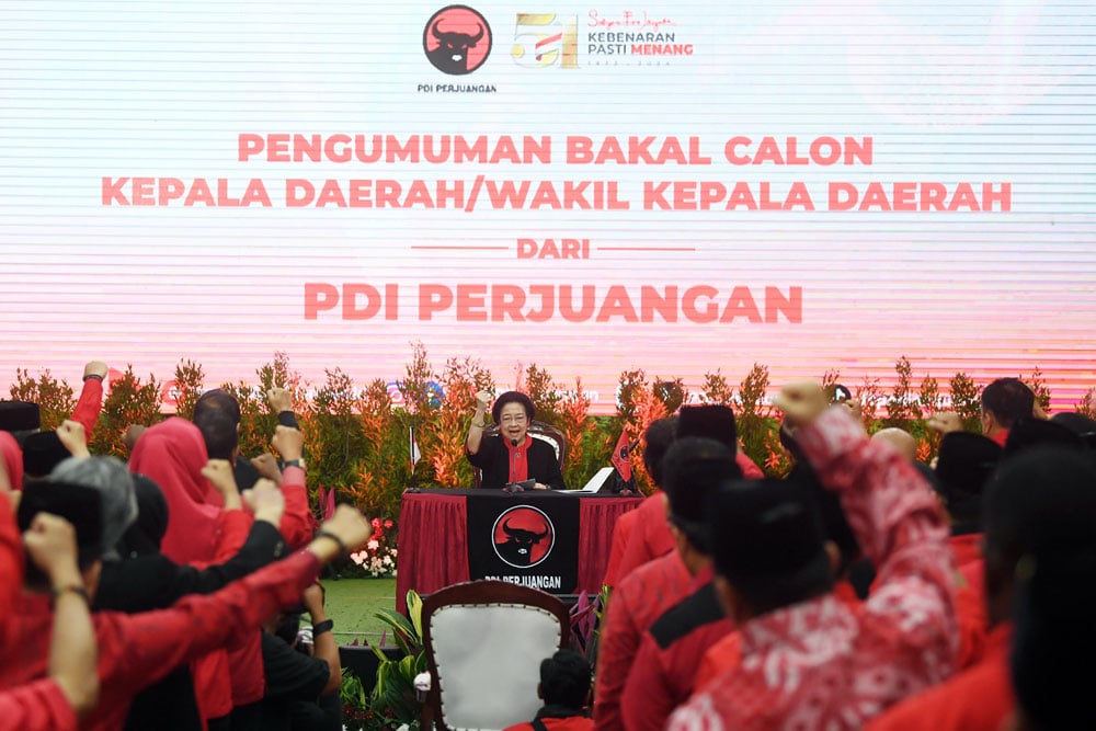  Megawati Umumkan Bakal Calon Kepala Daerah Untuk Pilkada 2024