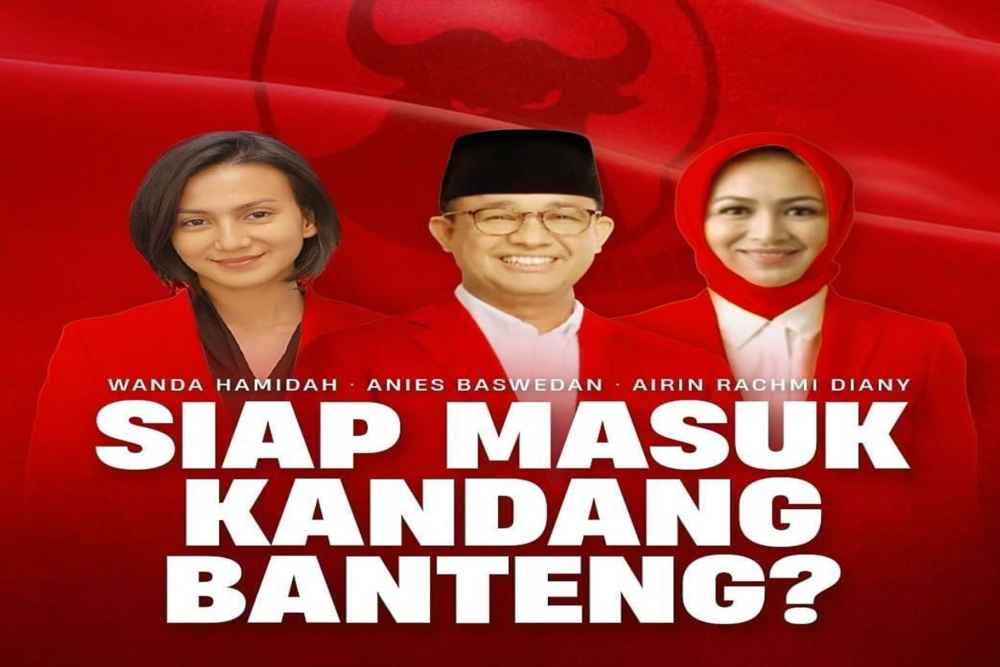  Teka-teki Munculnya Foto Anies Berjas Merah PDIP