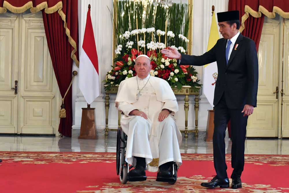  Pidato Lengkap Paus Fransiskus saat Bertemu Presiden Jokowi di Istana Negara