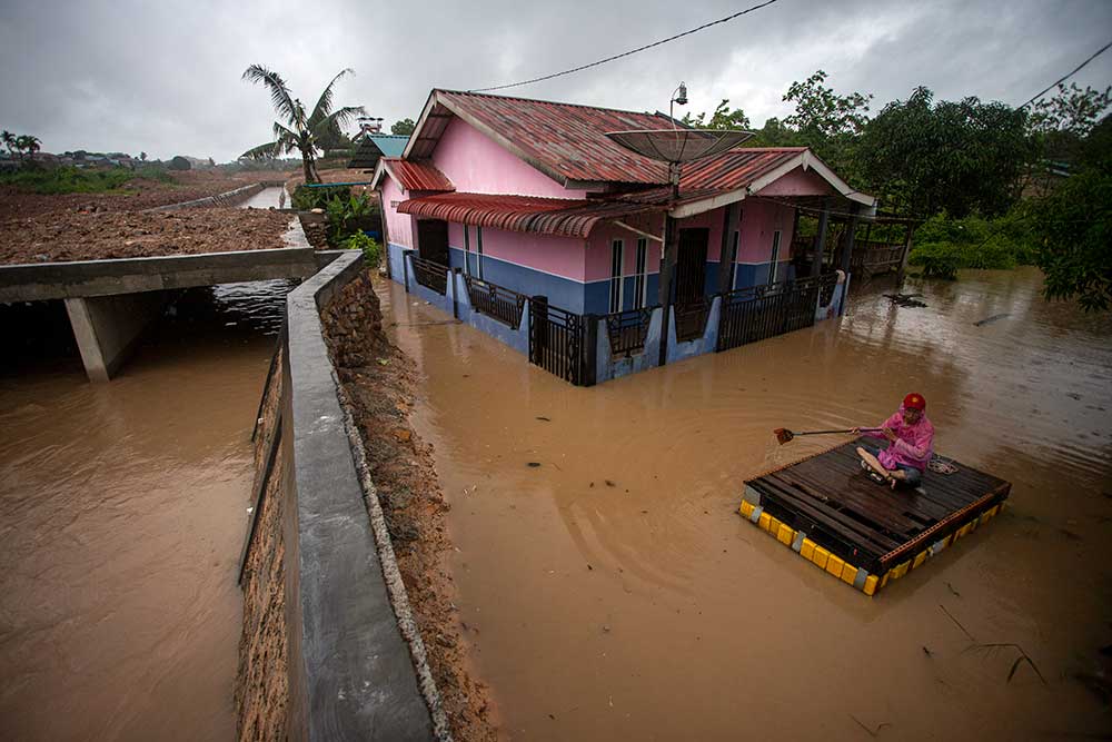  Pembangunan Kawasan Industri di Batam Membuat Sejumlah Rumah di Trembesi Tower Terendam Banjir