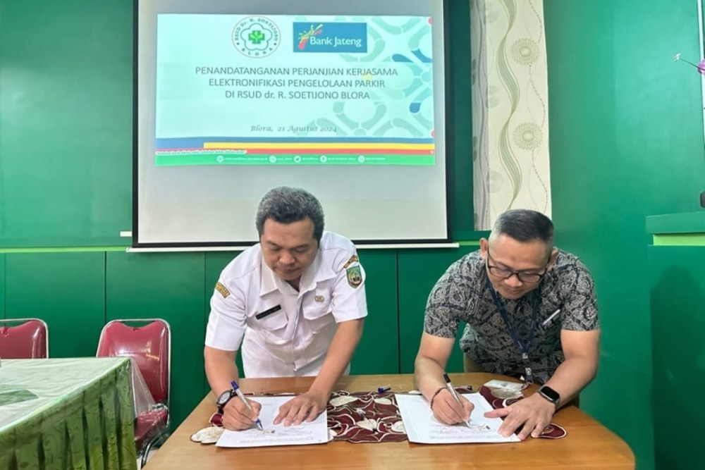  Bank Jateng Kelola Elektronifikasi Parkir RSUD Blora