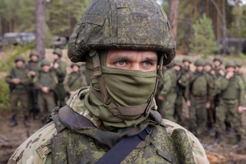 Tentara cadangan Angkatan Darat Rusia berlatih selama latihan militer. Stanislav Krasilnikov / TASS