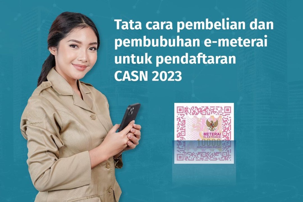 Cara membeli e-meterai dan cara menggunakan e-meterai daftar CASN 2023/ Instagram