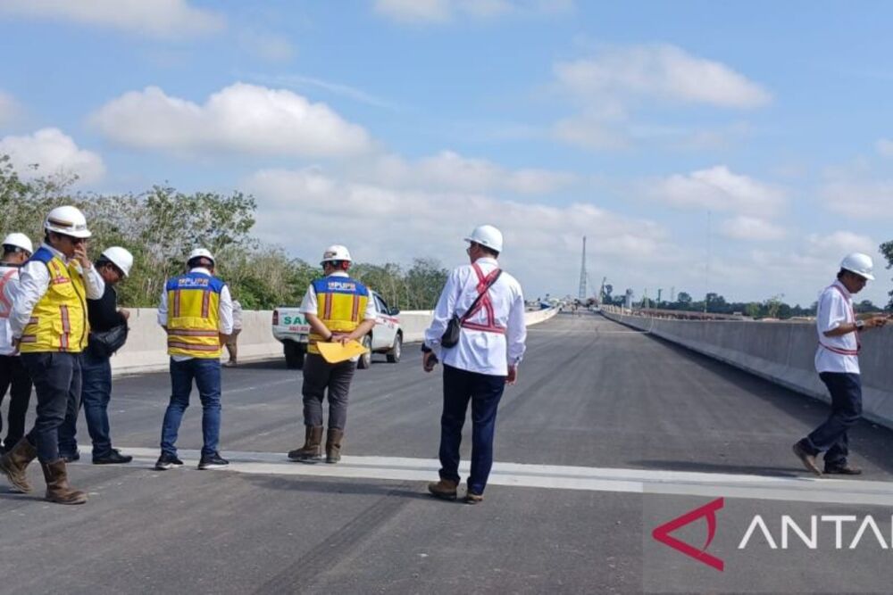 Pembangunan Jalan Tol Bayung Lencir- Tempino (Baleno) sudah 100%./Antara-Tuyani.