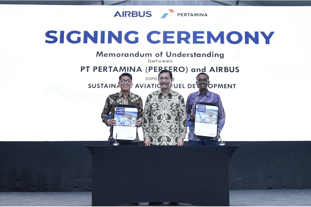  Pertamina-Airbus Jajaki Pengembangan Sustainable Aviation Fuel