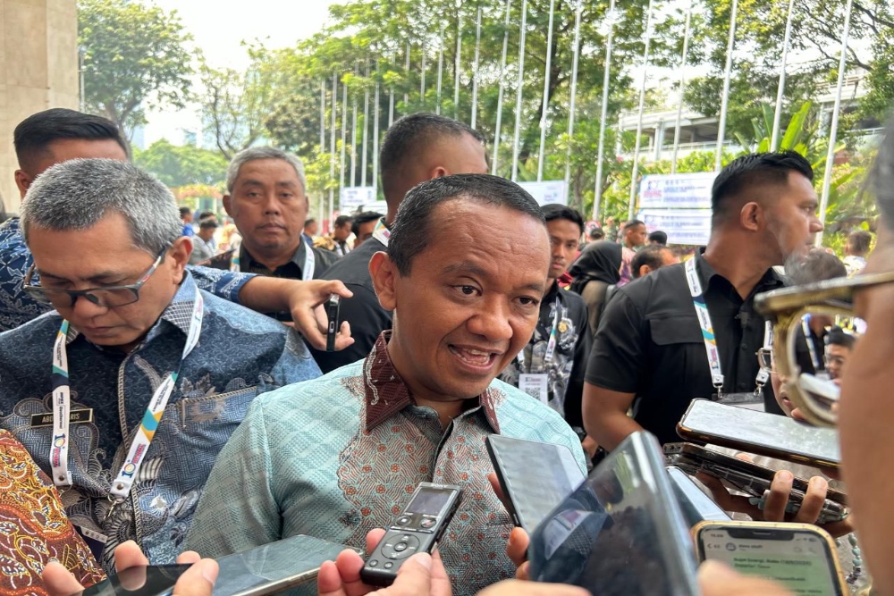 Menteri Energi dan Sumber Daya Mineral (ESDM) Bahlil Lahadalia di agenda IIGCE 2024, Rabu (18/9/2024). Bisnis-Afifah Rahmah