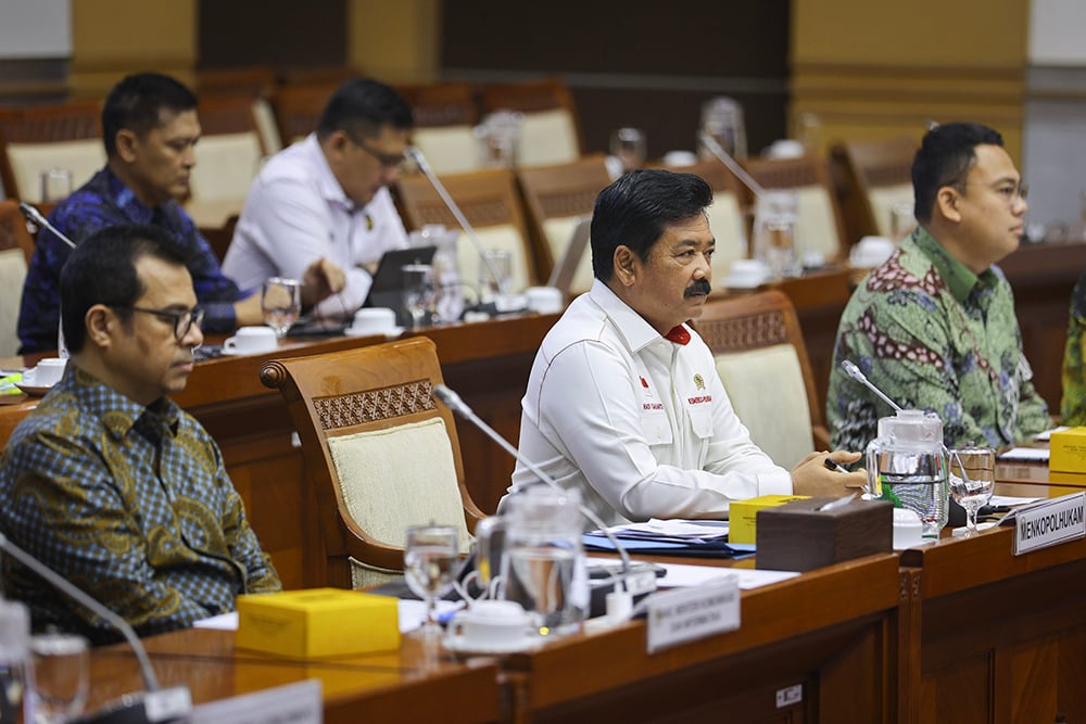  Raker Komisi I DPR Dengan Menkopolhukam