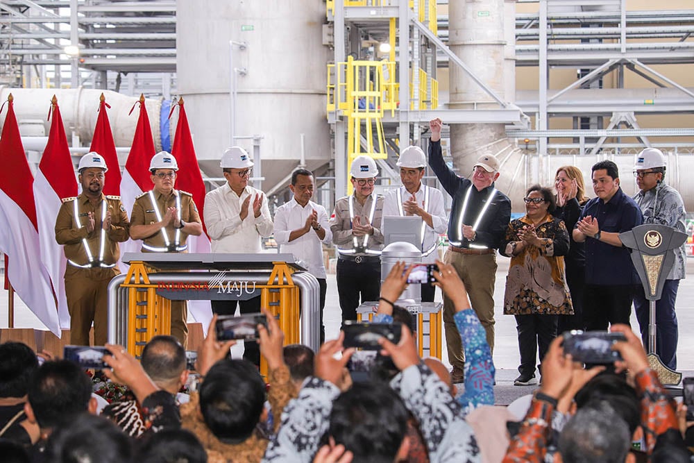  Peresmian Produksi Smelter PTFI di Gresik