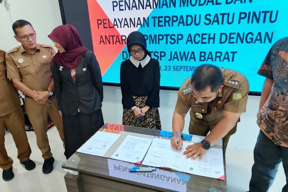  DPMPTSP Jabar-Aceh Sepakat Jalin Kerja Sama 4 Aspek Strategis