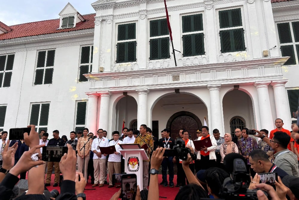  RK-Suswono, Dharma-Kun, Pramono-Doel Teken Deklarasi Damai KPU di Kota Tua