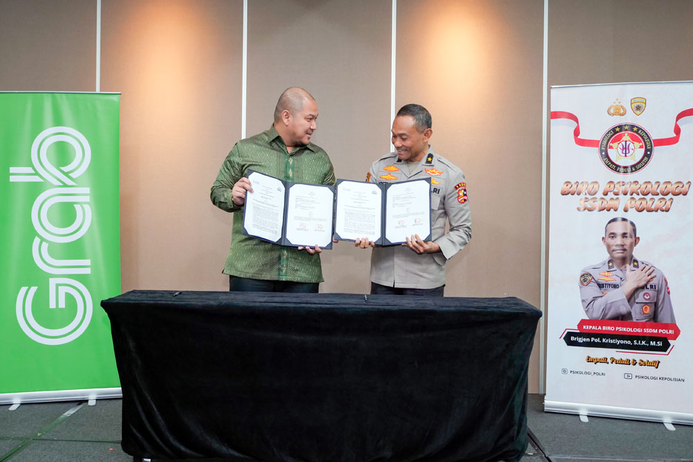  Perkuat Standar Keamanan Layanan, Grab Jalin Kerja Sama dengan  Biro Psikologi SSDM Polri