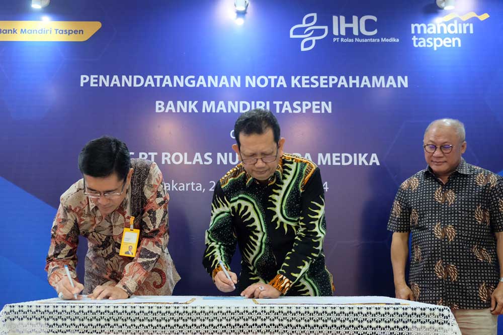  Beri Layanan VIP Nasabah, Bank Mandiri Taspen Gandeng IHC PT Rolas Nusantara Medika