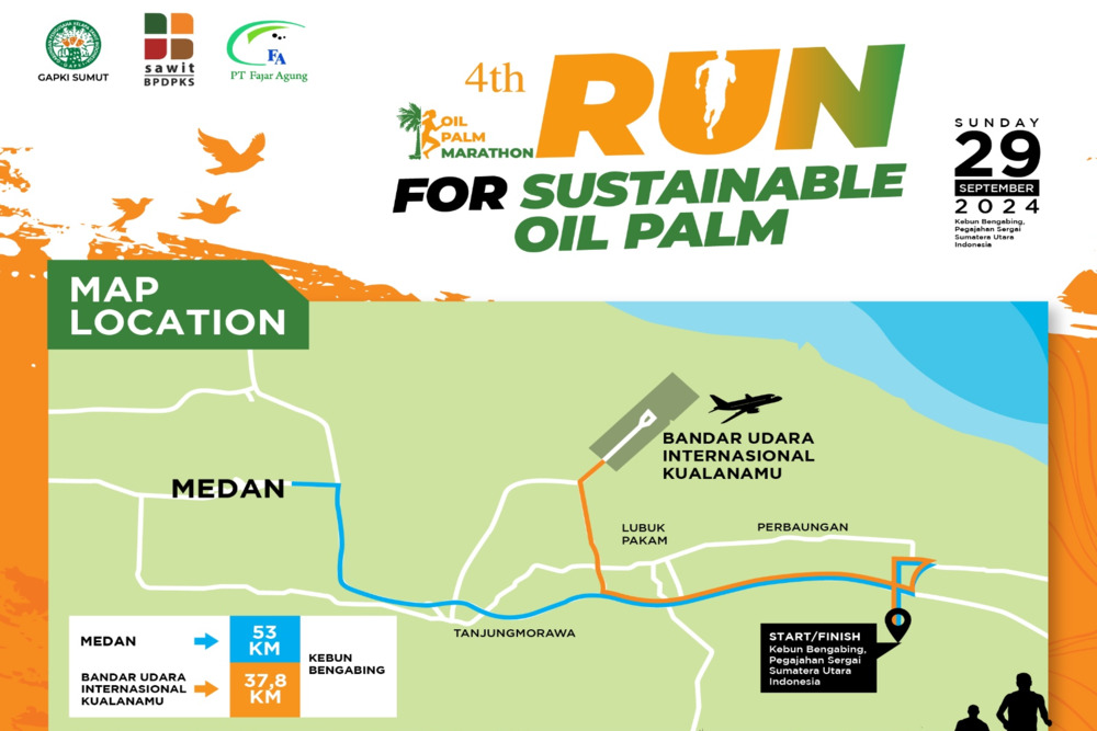  Maraton Melintasi Kebun Sawit Sumut Digelar di Sergai