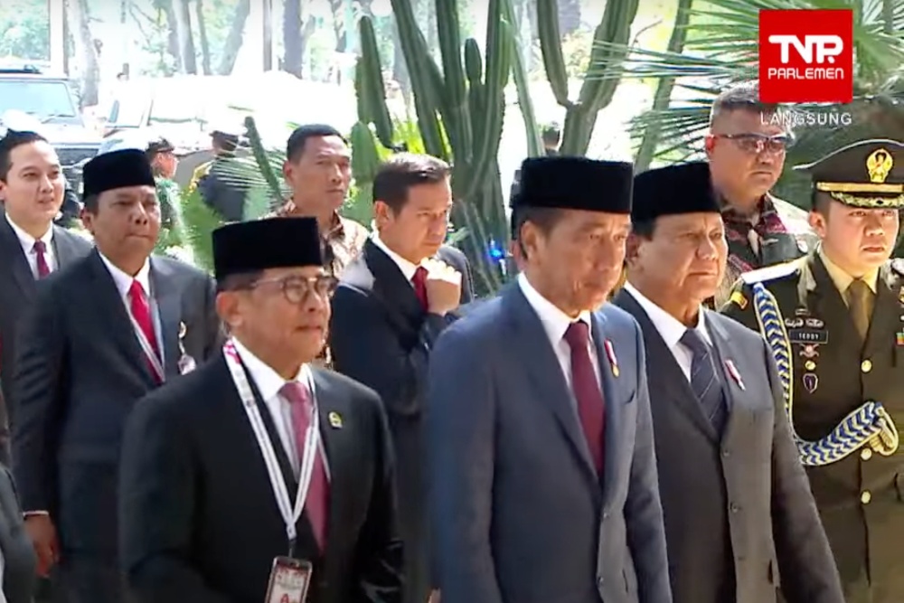  Jokowi dan Prabowo Datang Berdua Hadiri Pelantikan Anggota DPR 2024-2029