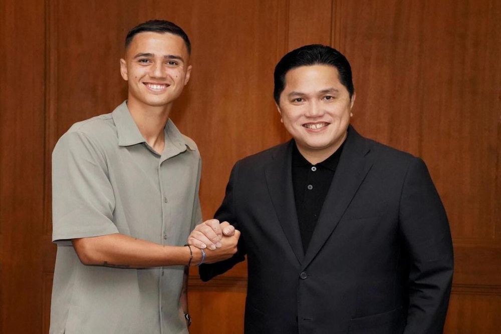 Eliano Reijnders (kiri) dan Ketum PSSI Erick Thohir/Instagram