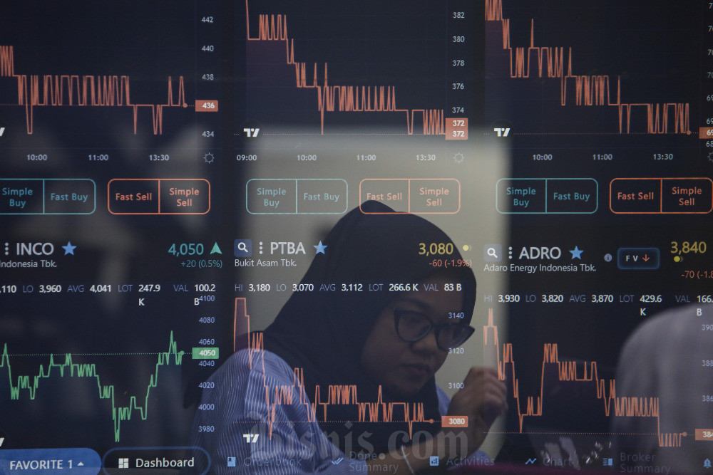  Indeks Bisnis-27 Dibuka Merah, Saham ADRO dan EXCL Justru Panen Cuan